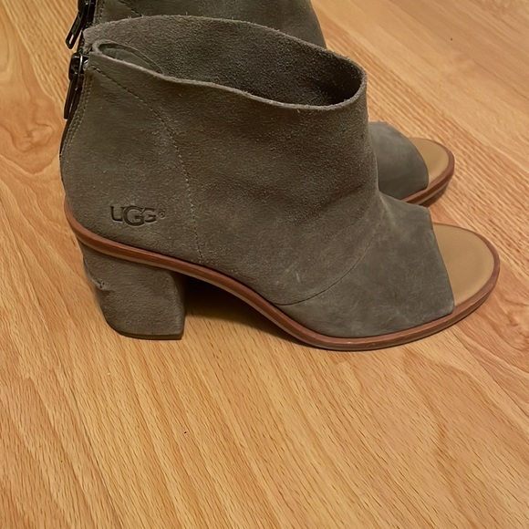 EUC Ugg sueded sandals with zip up heels - Picture 3 of 7